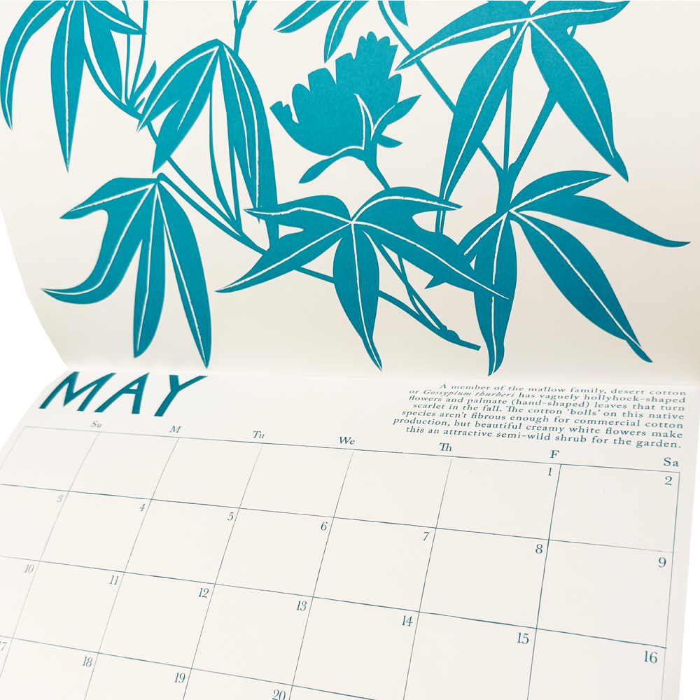 2026 Write-on High Desert Plants Calendar by Banquet Workshop