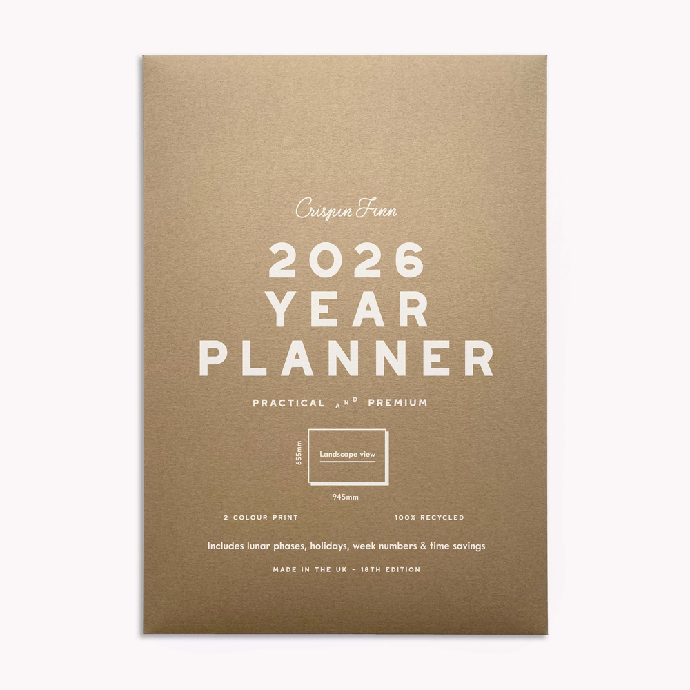 2026 Year Planner Landscape Wall Calendar by Crispin Finn