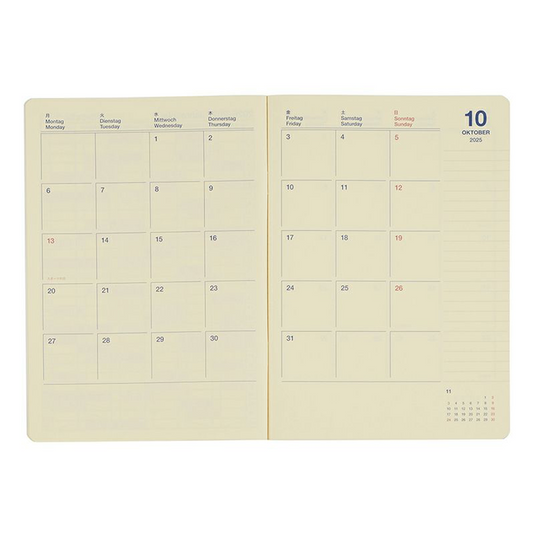 Rollbahn 2025-2026 A5 Monthly Planner by Delfonics