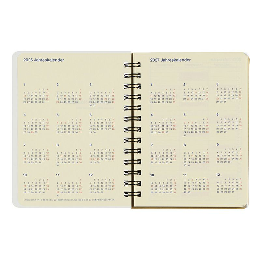 Rollbahn 2025-2026 Spiral Pocket Monaural Monthly Planner by Delfonics