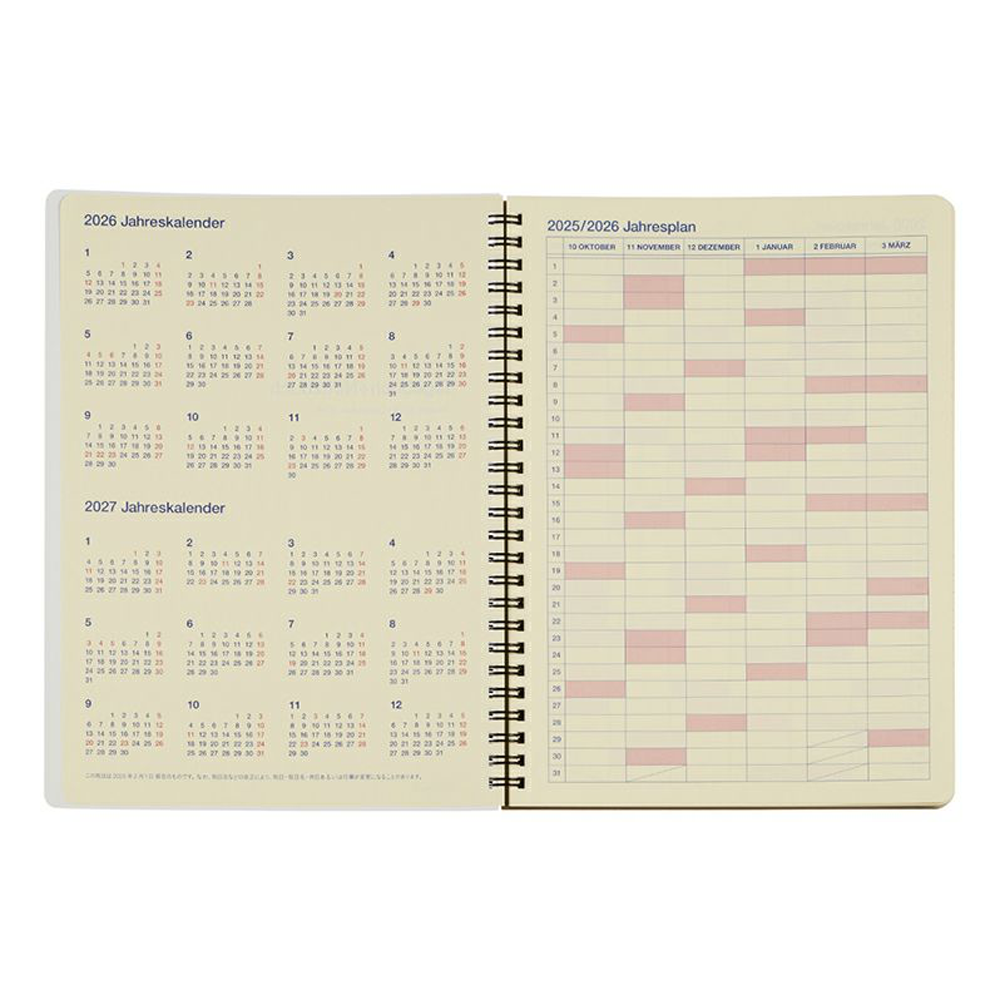 Rollbahn 2025-2026 Spiral XL Monthly Planner by Delfonics