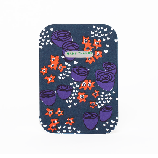 Purple Rose Thank You Card by Egg Press