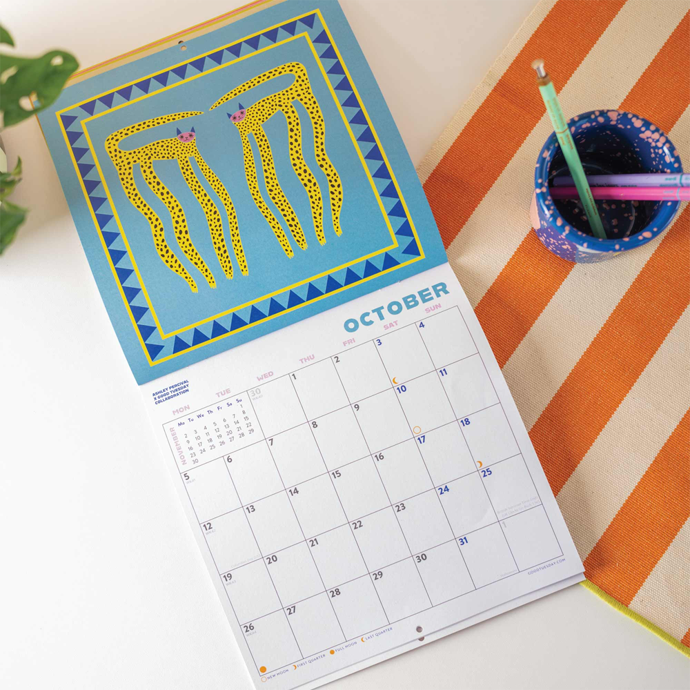 2026 Ashley Percival Cats Wall Calendar by Good Tuesday