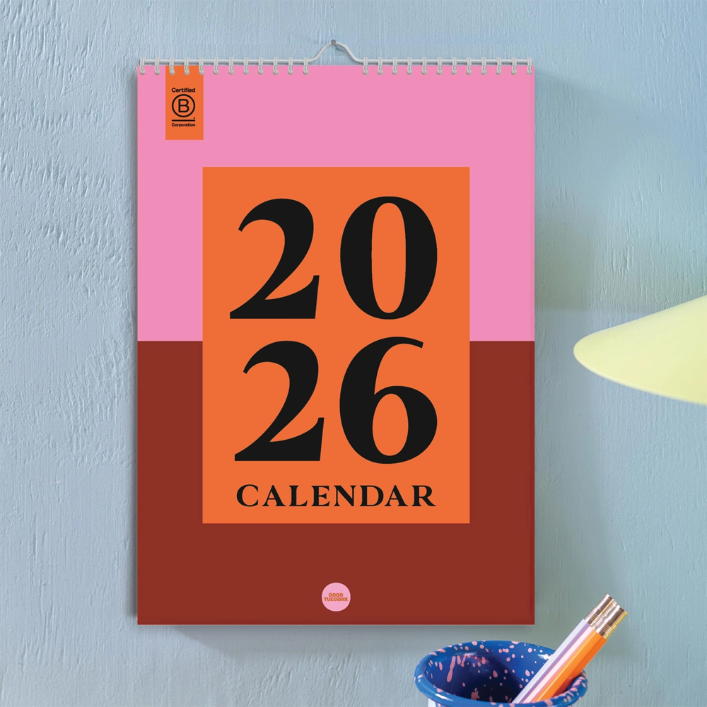 2026 Bold Block A4 Calendar by Good Tuesday
