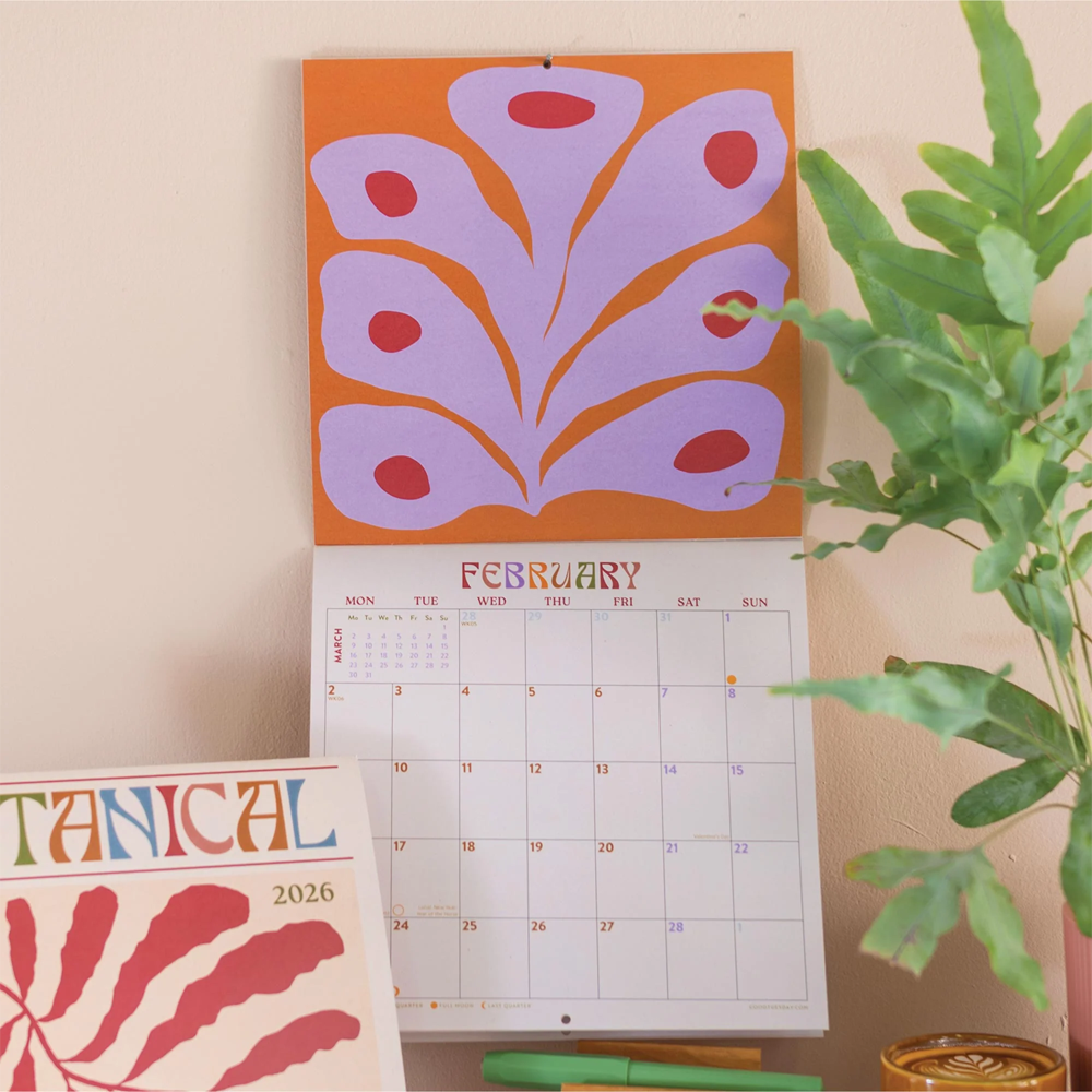 2026 Botanical Wall Calendar by Good Tuesday