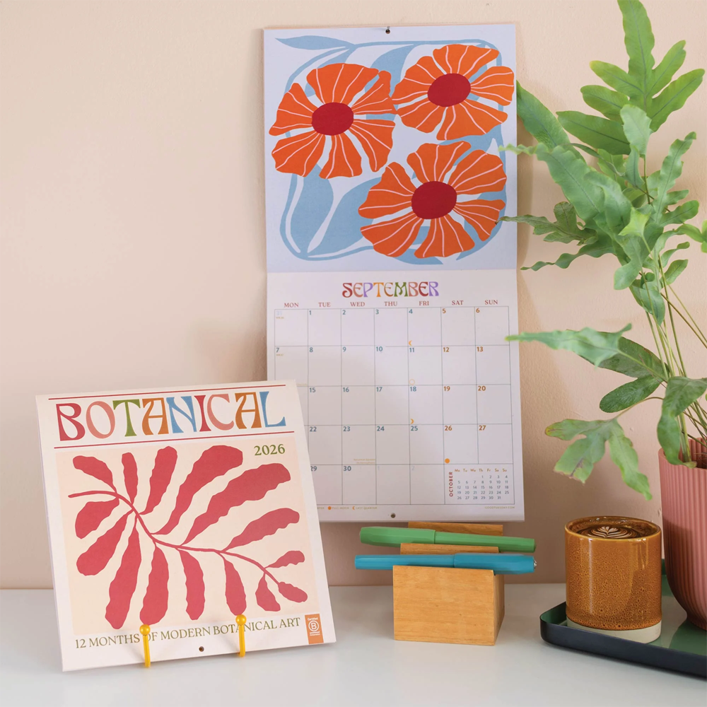 2026 Botanical Wall Calendar by Good Tuesday