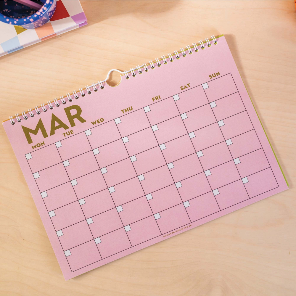A4 Undated Monthly Calendar by Good Tuesday