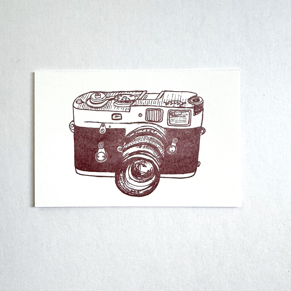 Leica Letterpress Postcard by Bittersugar