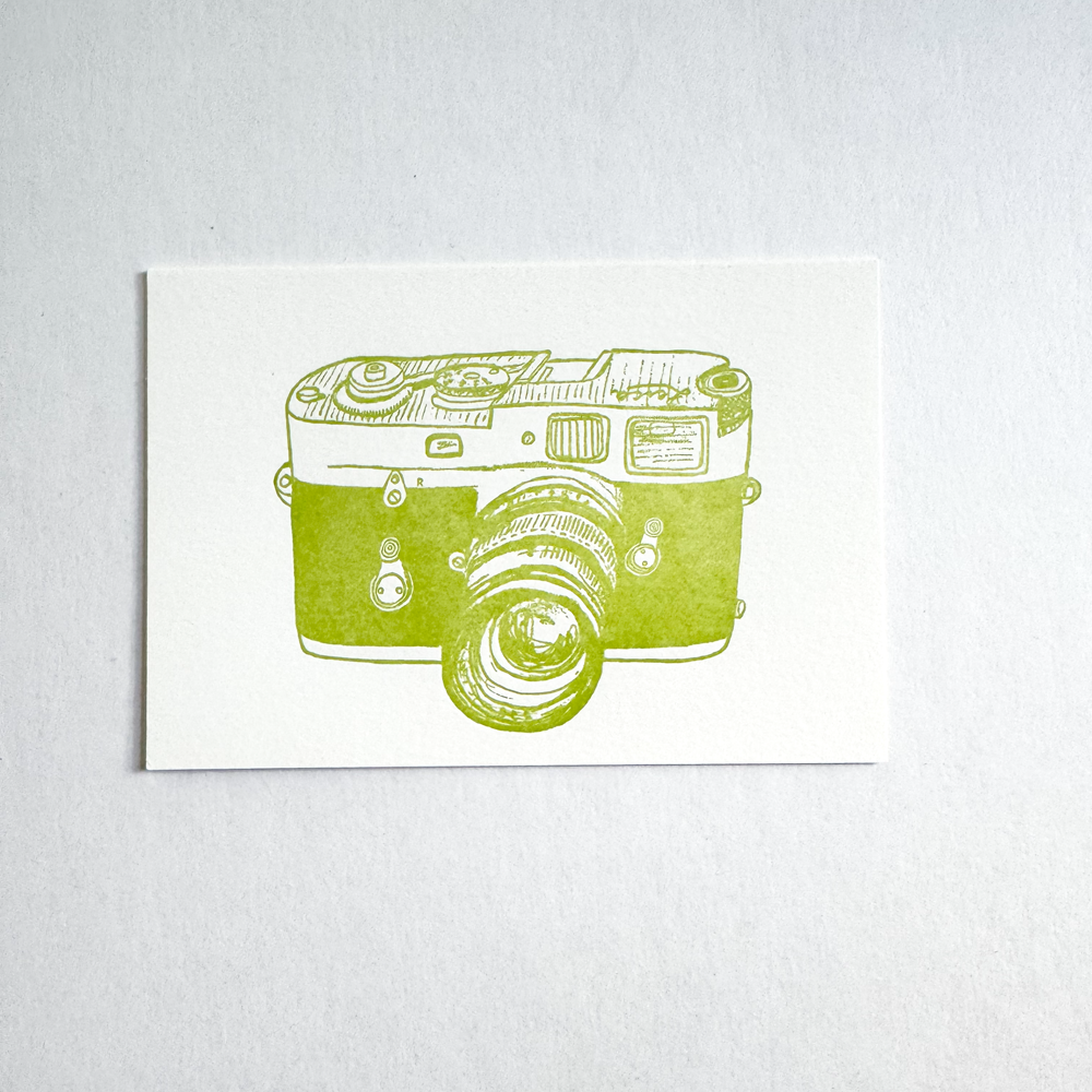 Leica Letterpress Postcard by Bittersugar