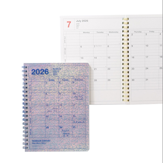 2026 Notebook Calendar S Lengthway Monthly Planner by Mark's