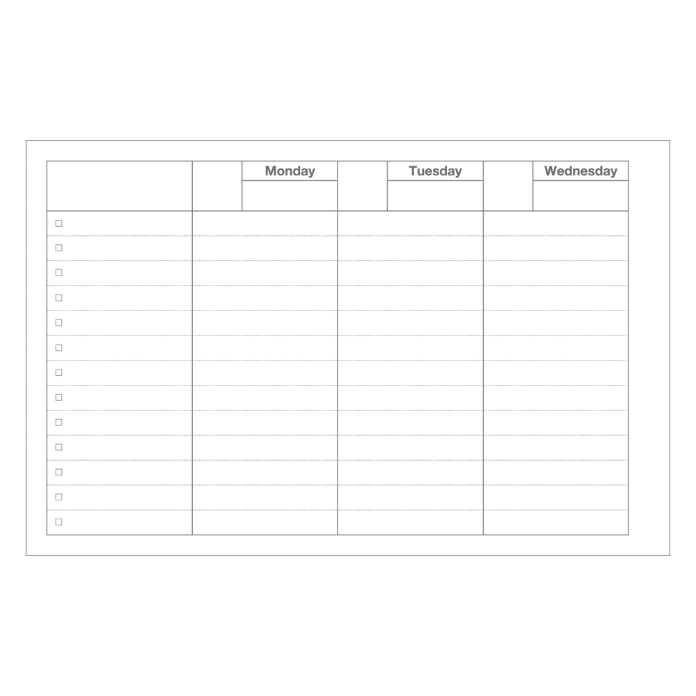 Dayfree Weekly Schedule Planner by Mark's