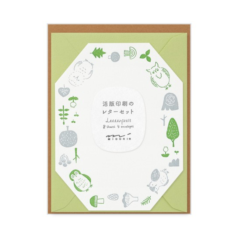Die Cut Letterpress Stationery Set by Midori Little Otsu