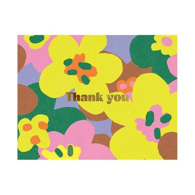 Pretty Flowers Thank You Card by Paperole