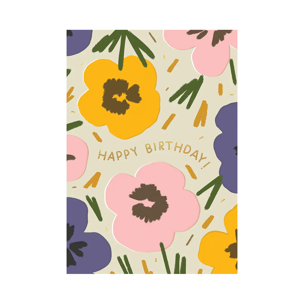 Elena Boils Happy Birthday Flowers Card by Wrap