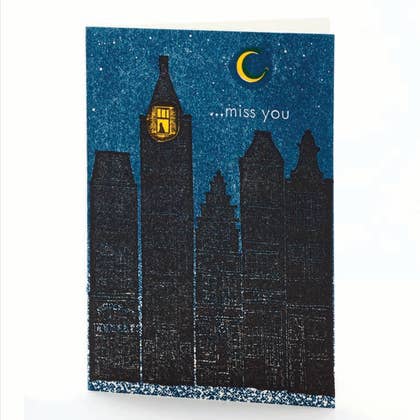Buildings Miss You Card by Ilee