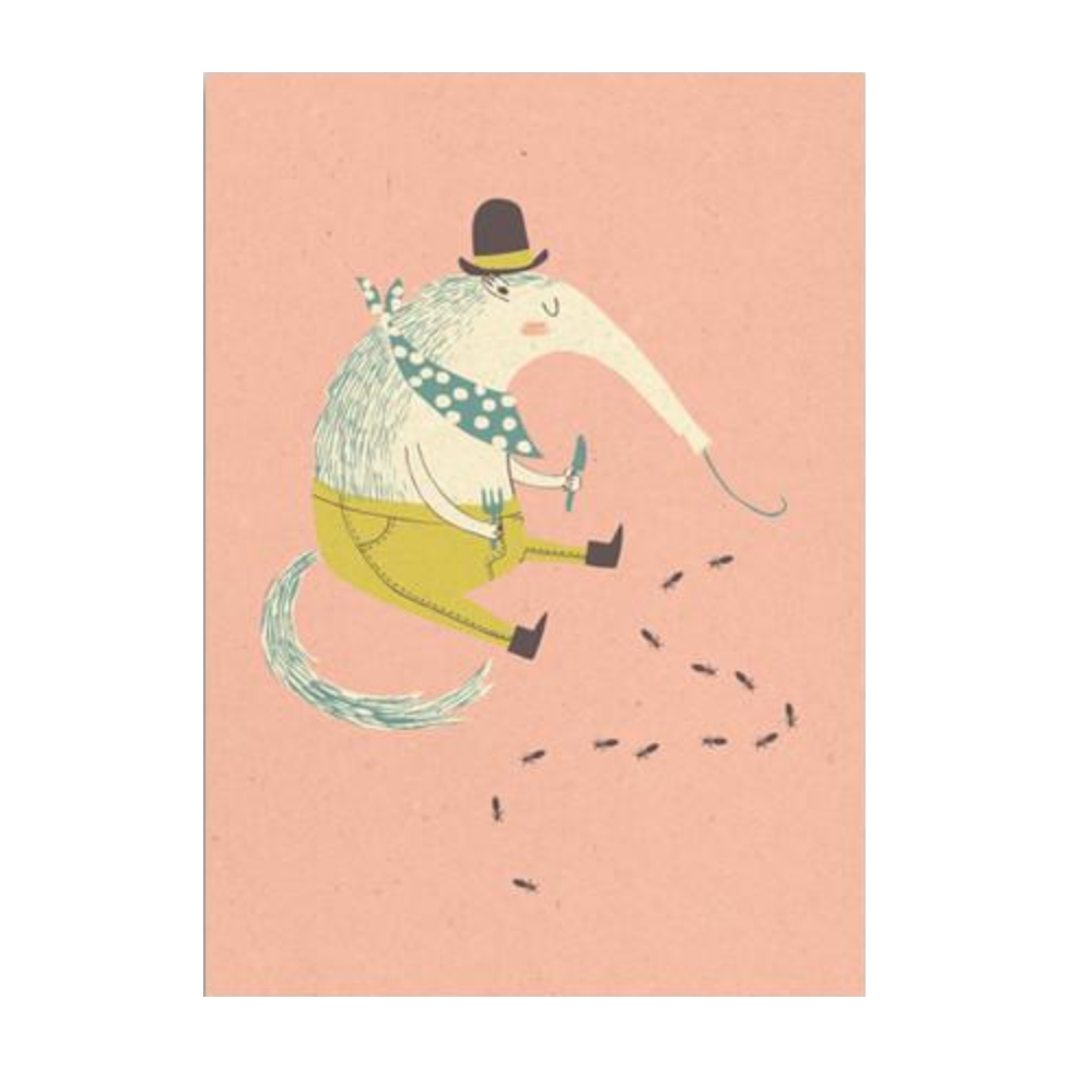 Paper & Cloth Anteater Postcard by 1973