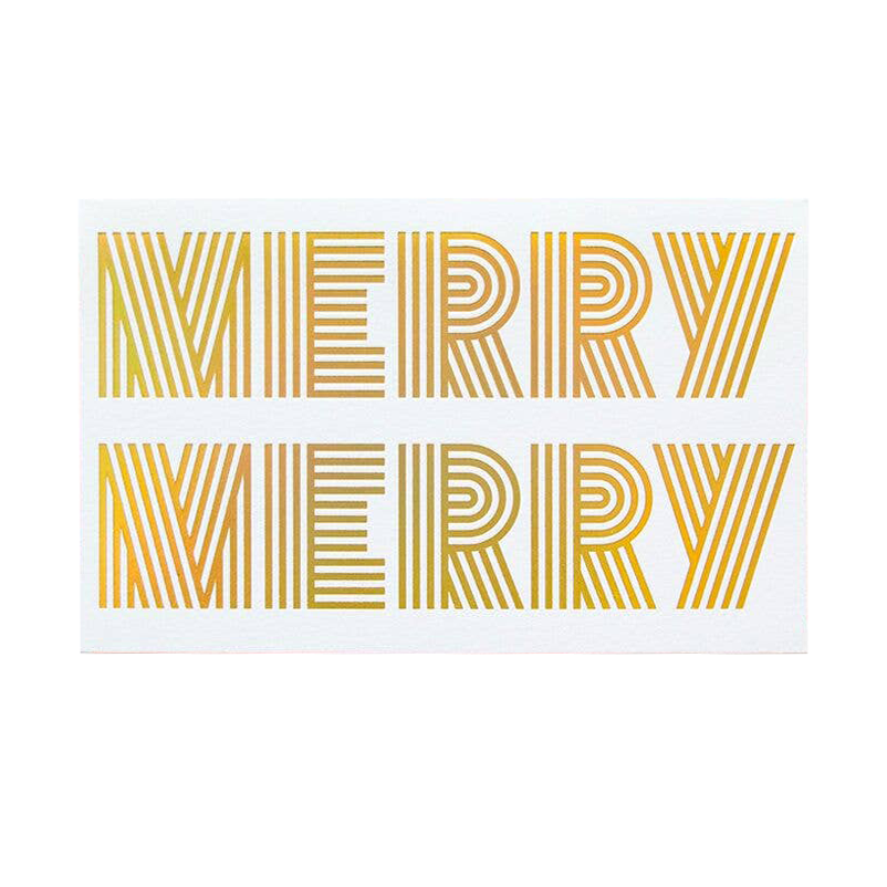 Merry Merry Card by Anemone Letterpress
