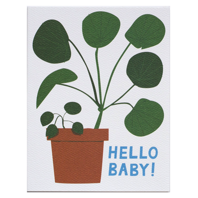 Hello Baby! Houseplant Card by Banquet Workshop