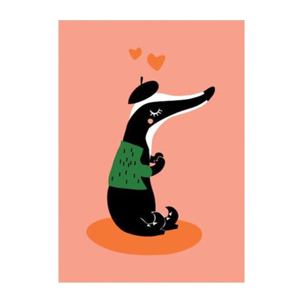 Darling Clementine Badger Postcard by 1973