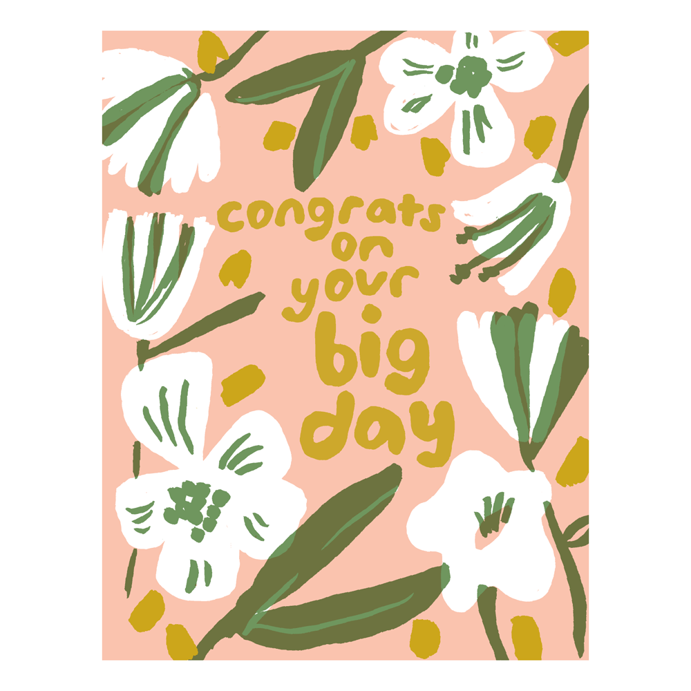 Big Day Congrats Card by Egg Press