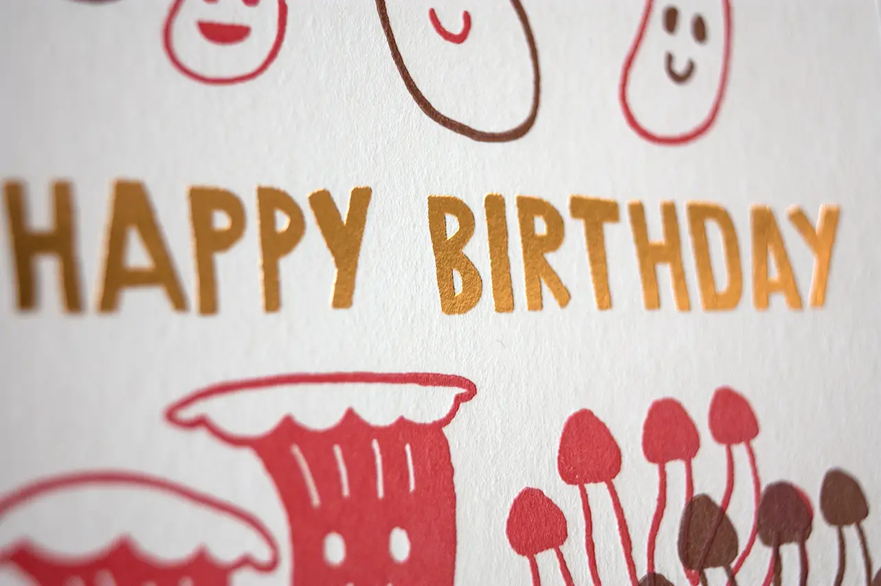 Birthday Mushrooms Card by Fugu Fugu