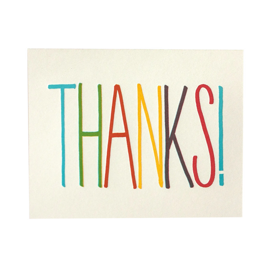 Thanks Rainbow Card by Fugu Fugu Press