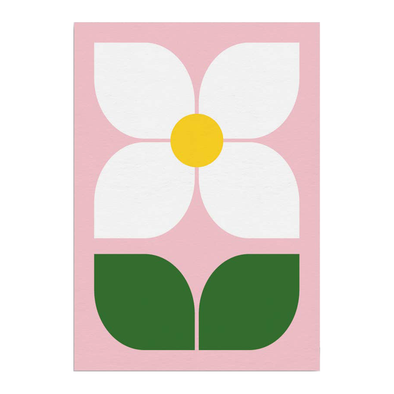 Flower Pink Card by Graphic Factory