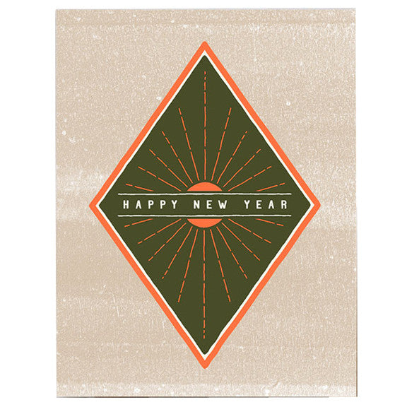 Happy New Year Sunburst Card Set by Hammerpress