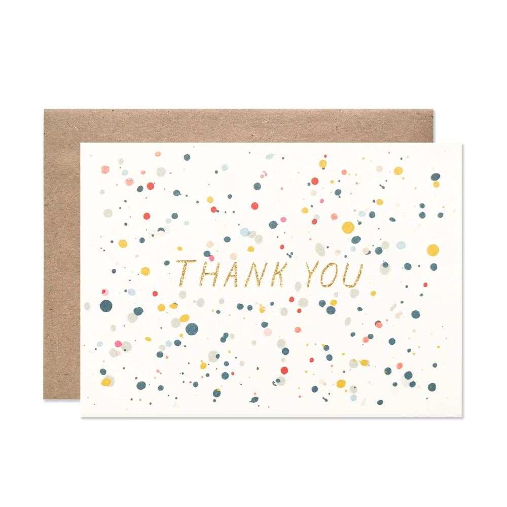 Thank You Splatter Card by Hartland Brooklyn