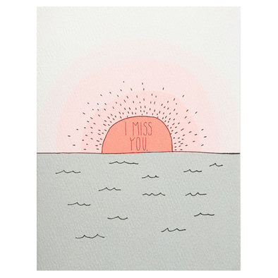 Miss You Sunset Card by Hartland Brooklyn