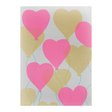 Heart Balloons Card by Gold Teeth Brooklyn