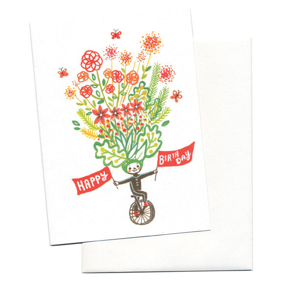 Ayumi Piland Birthday Unicycle Card by Little Otsu