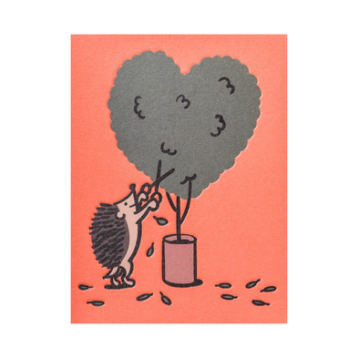 Kyle Metcalf Hedgehog Heart Card by Lagom