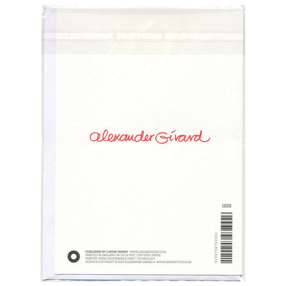 Alexander Girard Hand & Flower Card by Lagom Design