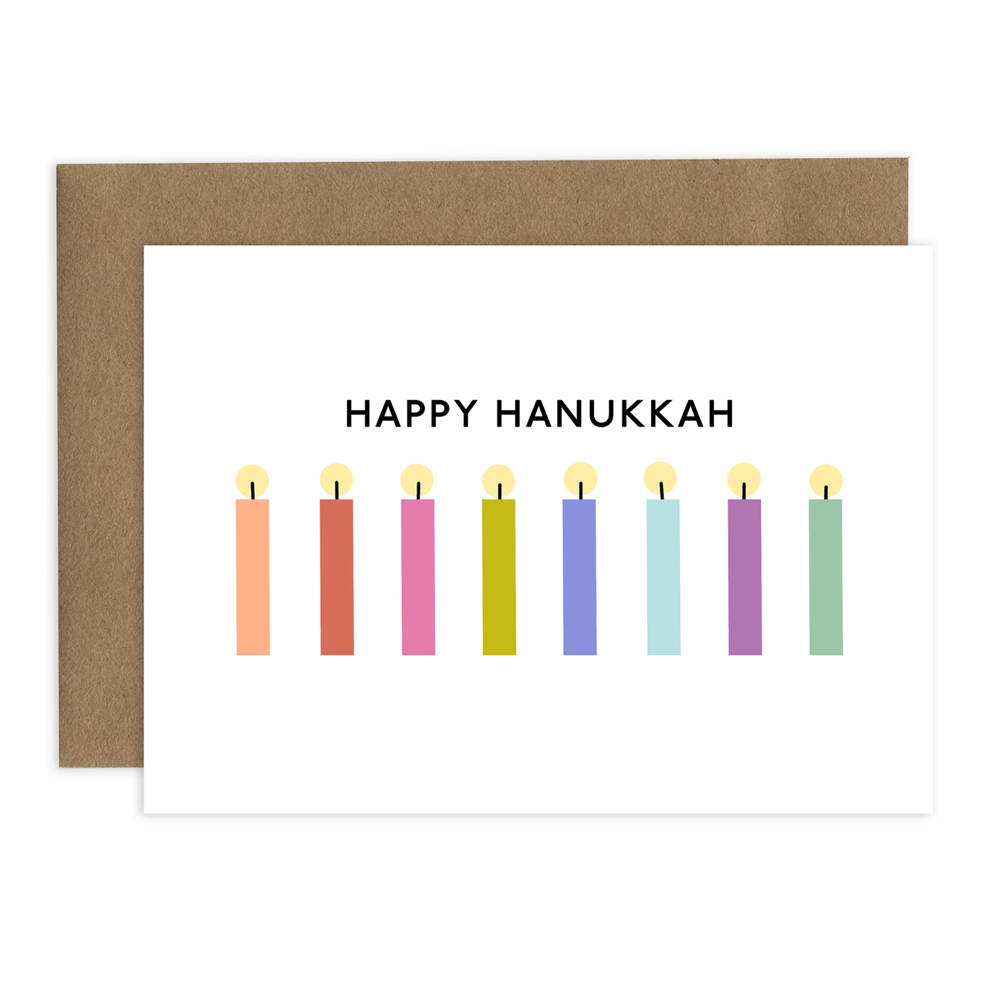Hanukkah Candles Card by Laura Supnik