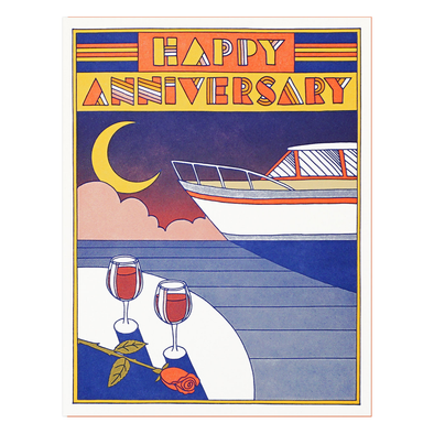 Happy Anniversary Cruise Card by Lucky Horse