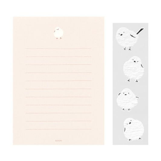 Long-Tailed Bird Stationery Set by Midori