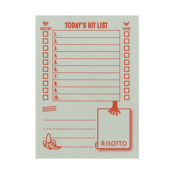 Hit List Notepad by Risotto