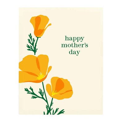 Mother's Day California Poppy Card by Snow & Graham