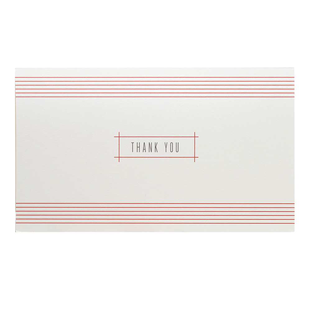 Red Stripe Thank You Card Set by Snow & Graham