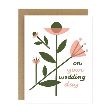 Wedding Day Floral Card by Worthwhile Paper