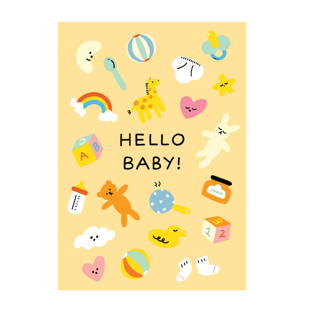 Holly St Clair Hello Baby Card by Wrap Little Otsu