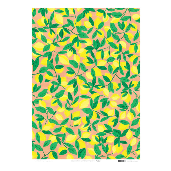 Lemons Wrapping Paper Single Sheet by Wrap