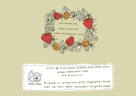 Kate Sutton Owls Thank You Card by Little Otsu