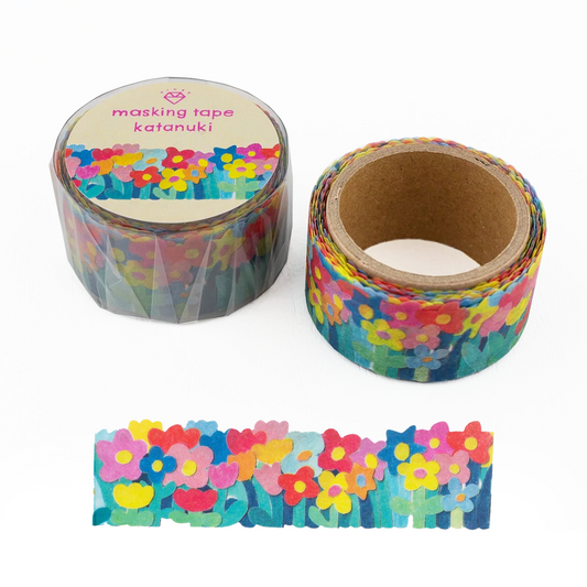 Gyu Gyu Flower Katanuki Masking Tape by Aiueo
