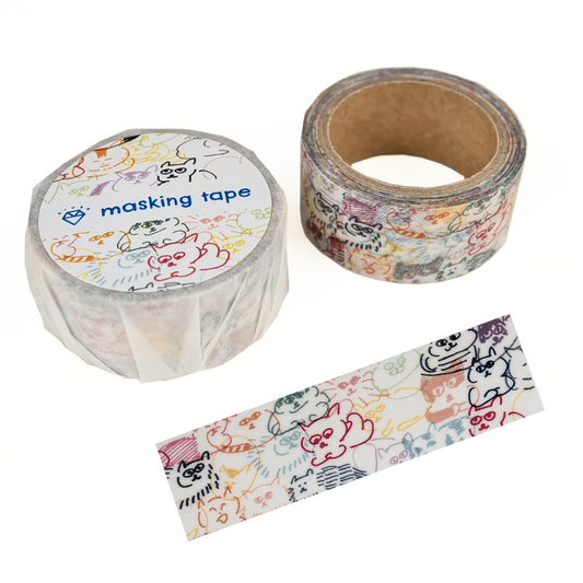 Koubako Katanuki Masking Tape by Aiueo