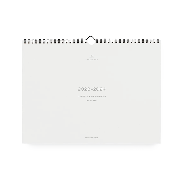2023-2024 17-month Studio Wall Calendar by Appointed