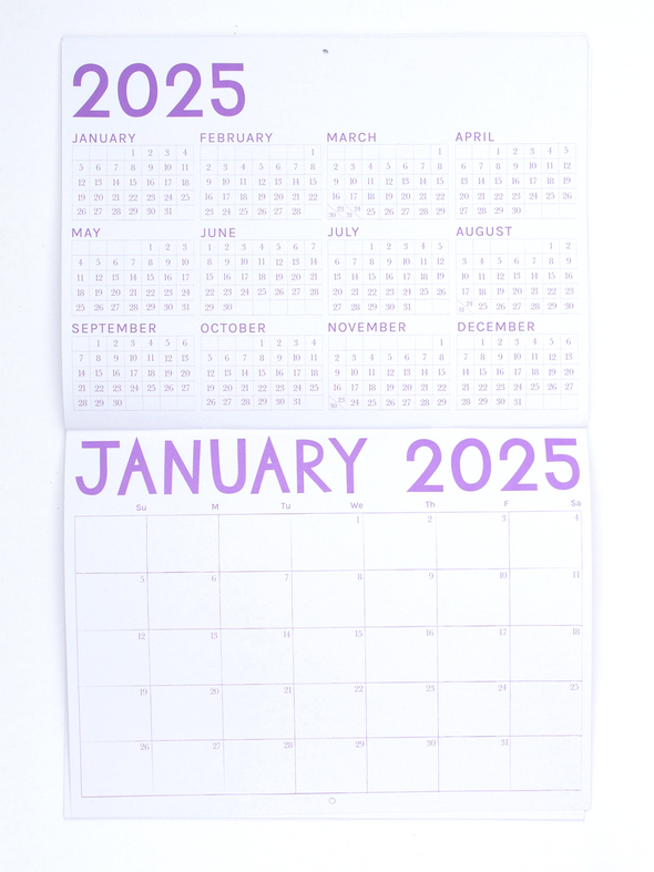 2024 Write-on Pollinator Plants Calendar by Banquet Workshop