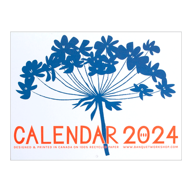 2024 Write-on Pollinator Plants Calendar by Banquet Workshop