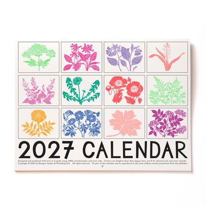 2027 Write-on Medicinal Plants Calendar by Banquet Workshop